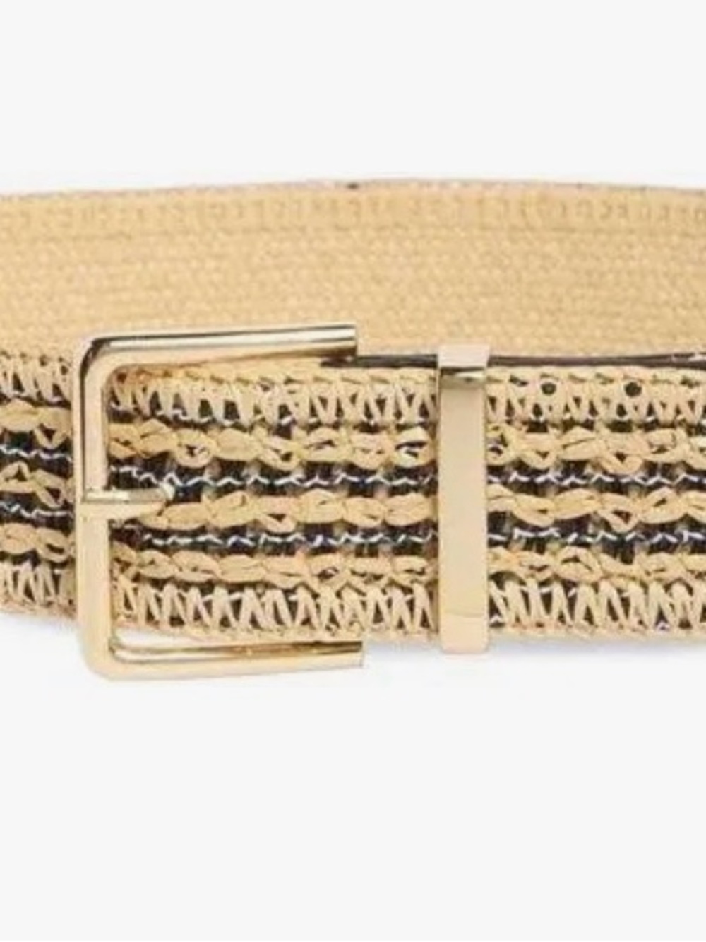 Steve Madden Faux Straw Belt